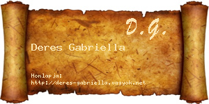 Deres Gabriella névjegykártya
