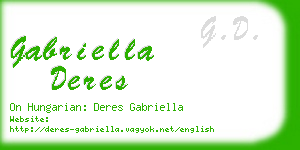 gabriella deres business card